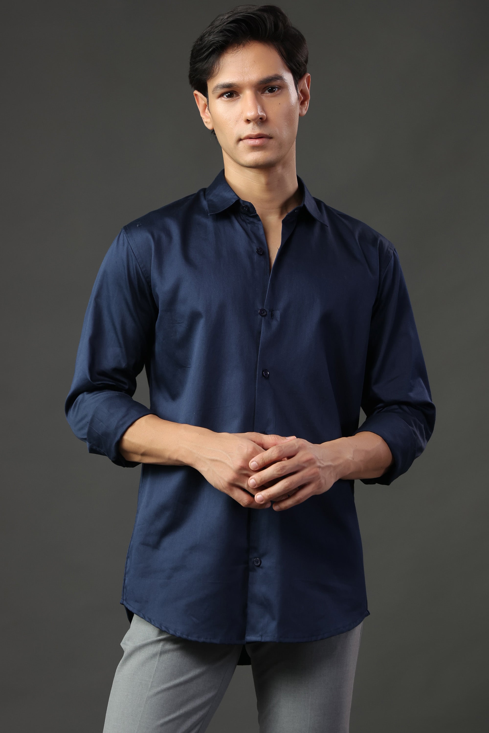 blue satin dress shirt Hi-Tie Sky Blue Shirt Baby Blue Silk Satin Men Long Sleeve Dress Shirt, 3XL
