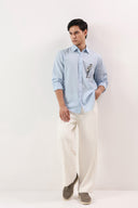 Azure Nomad Embroidered Shirt