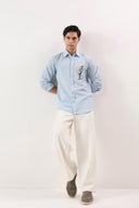 Azure Nomad Embroidered Shirt