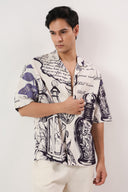 Paris Manuscript Oversized Shirt