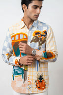 Multicolor Artistic Modern Art Inspired Printed Casual Shirt