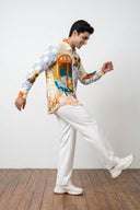 Multicolor Artistic Modern Art Inspired Printed Casual Shirt