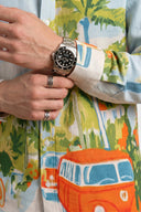 Multicolor Tropical Palm Tree & Camper Van Printed Casual Shirt