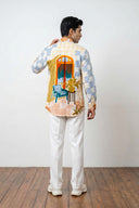 Multicolor Artistic Modern Art Inspired Printed Casual Shirt