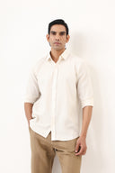 Ecru Solid Shirt