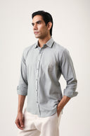 Whisper Line Art Embroidered Shirt