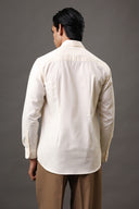 Café Cream Solid Shirt