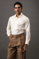 Café Cream Solid Shirt