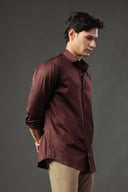 Mocha Rebellion Satin Shirt