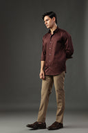 Mocha Rebellion Satin Shirt