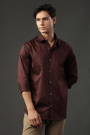 Mocha Rebellion Satin Shirt