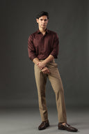 Mocha Rebellion Satin Shirt