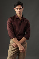 Mocha Rebellion Satin Shirt