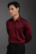 Twilight Veins – Hand Embroidered Shirt