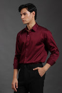 Crimson Dynasty Satin Shirt