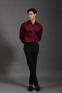 Crimson Dynasty Satin Shirt