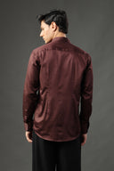 Serpent Noir Hand Embroidered Shirt