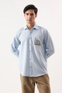 Coastal Calm Embroidered Shirt