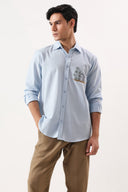Coastal Calm Embroidered Shirt