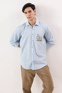 Coastal Calm Embroidered Shirt