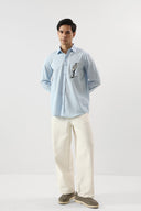 Azure Nomad Embroidered Shirt