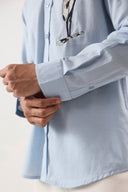 Azure Nomad Embroidered Shirt