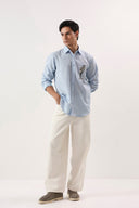 Azure Nomad Embroidered Shirt