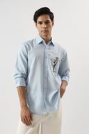 Azure Nomad Embroidered Shirt