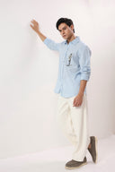 Azure Nomad Embroidered Shirt