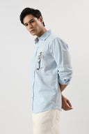 Azure Nomad Embroidered Shirt