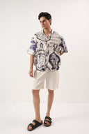 Paris Manuscript Oversized Shirt