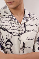 Paris Manuscript Oversized Shirt