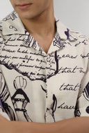 Paris Manuscript Oversized Shirt